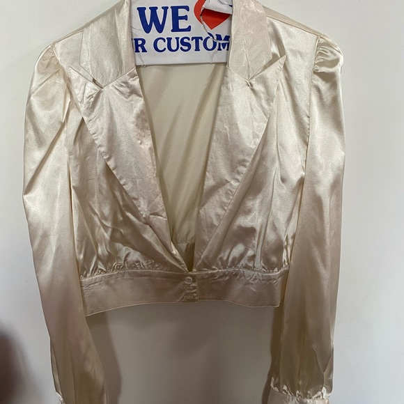 PLT Silk Crop Blouse - Picture 1 of 4